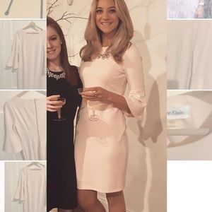 Calvin Klein Bell Sleeve Blush Dress